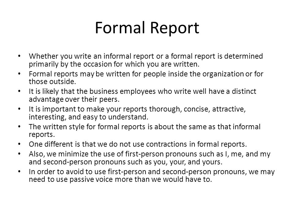 Effective Report Writing